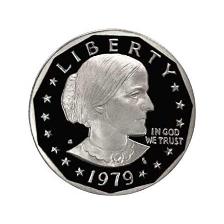 ESTADOS UNIDOS 1 DOLAR 1979 S SUSAN B. ANTHONY Tipo 1 AGUILA SOBRE LA LUNA KM.207 MONEDA DE NICKEL PROOF USA 1 Dollar