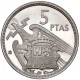 ESPAÑA 5 PESETAS 1957 * 75 FRANCO ESTADO ESPAÑOL MONEDA DE NICKEL @PROOF@ PRUEBA PROCEDE DE CARTERA FNMT 1975