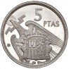 ESPAÑA 5 PESETAS 1957 * 73 ESTADO ESPAÑOL FRANCISCO FRANCO KM.786 MONEDA DE NICKEL @PROOF@ PRUEBA DE CARTERA FNMT 1973