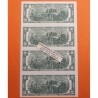 . 4 BILLETES SIN CORTAR x ESTADOS UNIDOS 2 DOLARES 1995 ATLANTA Letra F SC $2 Dollar Bill Uncut Sheet