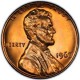 ESTADOS UNIDOS 1 CENTAVO 1967 SMS (SPECIAL MINT SET) LINCOLN KM.201.A MONEDA DE COBRE PROOFLIKE USA 1 cent DE ESTUCHE