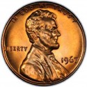 ESTADOS UNIDOS 1 CENTAVO 1967 SMS (SPECIAL MINT SET) LINCOLN KM.201.A MONEDA DE COBRE PROOFLIKE USA 1 cent DE ESTUCHE