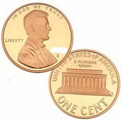 ESTADOS UNIDOS 1 CENTAVO 1992 S ABRAHAM LINCOLN KM.201.A MONEDA DE COBRE @PROOF@ USA 1 Cent US MINT SET