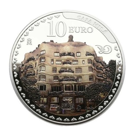 . @24/MARZO Envío@ ESPAÑA 10 EUROS 2026 CASA MILÁ Centenario ANTONIO GAUDI MONEDA DE PLATA FNMT