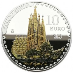 . @24/MARZO Envío@ ESPAÑA 10 EUROS 2026 LA SAGRADA FAMILIA Centenario ANTONIO GAUDI MONEDA DE PLATA FNMT