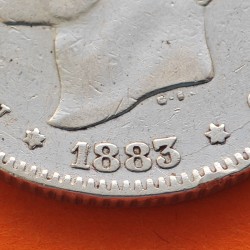 ESPAÑA Rey ALFONSO XII 2 PESETAS 1883 * -- -- MSM REY y ESCUDO KM.678 MONEDA DE PLATA @ESCASA@ Spain silver R/4