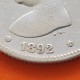 ESPAÑA Rey ALFONSO XIII 2 PESETAS 1892 * 18 92 PGM Busto tipo PELON KM.692 MONEDA DE PLATA Spain silver R/2