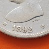 ESPAÑA Rey ALFONSO XIII 2 PESETAS 1892 * 18 92 PGM Busto tipo PELON KM.692 MONEDA DE PLATA Spain silver R/2