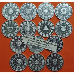 . 14 monedas @LIMPIADAS@ ESPAÑA I SERIE IBEROAMERICANA 1ª 1991/1992 ENCUENTRO ENTRE DOS MUNDOS 11,24 ONZAS PLATA PURA