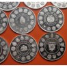 . 14 monedas @LIMPIADAS@ ESPAÑA I SERIE IBEROAMERICANA 1ª 1991/1992 ENCUENTRO ENTRE DOS MUNDOS 11,24 ONZAS PLATA PURA