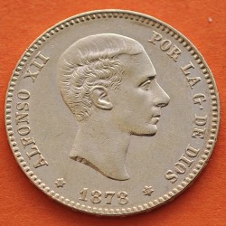 . ESPAÑA 25 PESETAS 1878 * 18 78 DEM Rey ALFONSO XII KM.673 MONEDA DE ORO ALFONSINA Spain gold coin