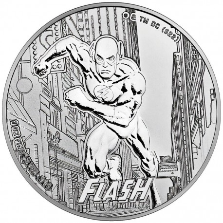 . 1 aaaaacoin SAMOA 5 DOLARES 2023 FLASH GORDON Serie DC COMICS 4ª MONEDA DE PLATA PURA silver OZ ONZA cápsula