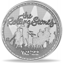 . 1 aaaaaacoin THE ROLLING STONES x INGLATERRA 2 LIBRAS 2022 Serie MUSIC LEGENDS MONEDA DE PLATA Cápsula ONZA OZ