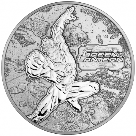 . 1 aaaaacoin @ENVIO HOY@ SAMOA 5 DOLARES 2023 GREEN LANTERN DC COMICS 5ª MONEDA DE PLATA silver ONZA Oz LINTERNA VERDE