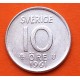 SUECIA 10 ORE 1961 CORONA REY GUSTAV VI KM.823 MONEDA DE PLATA BAJA MBC Sweden silver