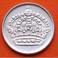 SUECIA 10 ORE 1961 CORONA REY GUSTAV VI KM.823 MONEDA DE PLATA BAJA MBC Sweden silver