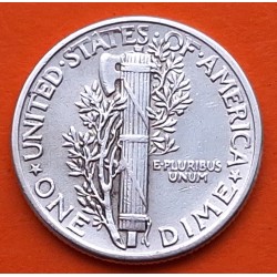 ESTADOS UNIDOS 10 CENTAVOS DIME 1942 P MERCURY KM.140 MONEDA DE PLATA MBC+ USA silver coin WWII R/3
