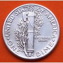 ESTADOS UNIDOS 10 CENTAVOS DIME 1942 P MERCURY KM.140 MONEDA DE PLATA MBC+ USA silver coin WWII R/3