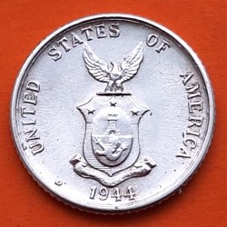 FILIPINAS 20 CENTAVOS 1944 D DAMA KM.182 MONEDA DE PLATA EBC- Ocupacion de Estados Unidos PHILIPPINES WWII R/1