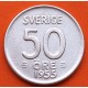 SUECIA 50 ORE 1955 TS Rey GUSTAV VI KM.823 MONEDA DE PLATA BAJA MBC++ Sweden silver coin