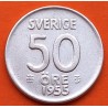 SUECIA 50 ORE 1955 TS Rey GUSTAV VI KM.823 MONEDA DE PLATA BAJA MBC++ Sweden silver coin