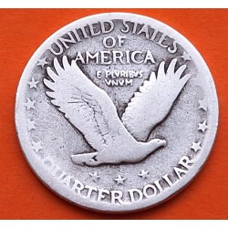 ESTADOS UNIDOS 1/4 DOLAR 1927 STANDING LIBERTY KM.145 MONEDA DE PLATA @RARA@ USA QUARTER 1/4 Dollar R/3