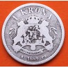 @ESCASA@ SUECIA 1 KRONA 1899 EB Rey OSCAR II y ESCUDO KM.747 MONEDA DE PLATA MBC- Sweden silver