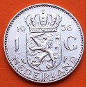 HOLANDA 1 GULDEN 1956 REINA JULIANA KM.184 MONEDA DE PLATA EBC The Netherlands silver coin