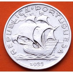 PORTUGAL 5 ESCUDOS 1933 CARABELA KM.581 MONEDA DE PLATA MBC- REPUBLICA PORTUGUESA silver coin