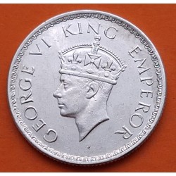 British INDIA 1/2 RUPIA 1940 REY JORGE VI KM.550 MONEDA DE PLATA EBC- Británica silver WWII