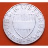 AUSTRIA 10 SCHILLINGS 1957 CABEZA DE MUJER y ESCUDO KM.2882 MONEDA DE PLATA BAJA MBC Österreich