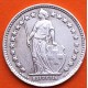 SUIZA 1/2 FRANCO 1944 B DAMA CON LANZA KM.23 PLATA MBC+ Switzerland silver WWII OCUPACIÓN NAZI