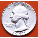 ESTADOS UNIDOS 1/4 DOLAR 1952 P PRESIDENTE GEORGE WASHINGTON KM.164 MONEDA DE PLATA MBC++ USA silver Quarter Dollar R/2