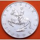 AUSTRIA 5 SCHILLING 1966 JINETE y ESCUDO NACIONAL KM.2889 MONEDA DE PLATA EBC Osterreich silver coin