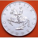 AUSTRIA 5 SCHILLING 1966 JINETE y ESCUDO NACIONAL KM.2889 MONEDA DE PLATA EBC Osterreich silver coin