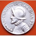 PANAMA 1/4 BALBOA 1930 VASCO NUÑEZ DE BALBOA KM.11.1 MONEDA DE PLATA MBC 1º AÑO DE EMISIÓN silver coin CUARTO