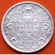 British INDIA 1/2 RUPIA 1940 REY y EMPERADOR JORGE VI KM.550 MONEDA DE PLATA EBC- 19mm Half Rupee WWII silver