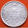 British INDIA 1/2 RUPIA 1940 REY y EMPERADOR JORGE VI KM.550 MONEDA DE PLATA EBC- 19mm Half Rupee WWII silver