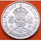 INGLATERRA 2 SHILLINGS 1942 JORGE VI y FLORES KM.855 MONEDA DE PLATA MBC+ Great Britain United Kingdom WWII