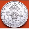 INGLATERRA 2 SHILLINGS 1942 JORGE VI y FLORES KM.855 MONEDA DE PLATA MBC+ Great Britain United Kingdom WWII
