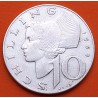 AUSTRIA 10 SCHILLINGS 1957 CABEZA DE MUJER y ESCUDO KM.2882 MONEDA DE PLATA BAJA MBC Österreich
