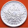 FRANCIA 5 FRANCOS 1962 SEMBRADORA SEMEUSE KM.926 MONEDA DE PLATA EBC/SC France 5 Francs silver 0,32 ONZAS R/3