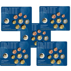 . @27/MARZO Envío@ ALEMANIA 5 CARTERAS EURO 2026 A+D+F+G+J BU SET 1+2+5+10+20+50 Centimos + 1€ + 2€ AGUILA + 2 EUROS 2026 CLIMA