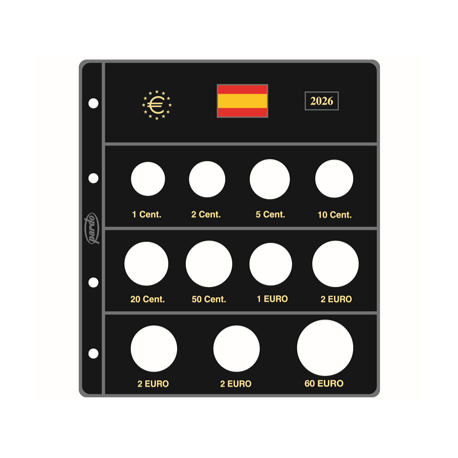 . @31/MARZO Envío@ HOJA PARDO para ESPAÑA MONEDAS EURO 2026 + 2€ POBLET - INCLUSIÓN + 60 Euros PLATA **MONEDAS NO INCLUÍDAS**