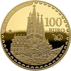. @ESTUCHE FNMT con 3 MONEDAS de ORO@ ESPAÑA 100 EUROS 2026 PARQUE GUELL + CASA MILA + SAGRADA FAMILIA Antonio Gaudí