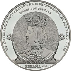 . @ENVÍO HOY@ ESPAÑA 10 EUROS 2026 ISABEL I DE CASTILLA Revolutionary War MONEDA DE PLATA FNMT