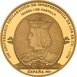 . @ENVÍO HOY@ ESPAÑA 200 EUROS 2026 ISABEL I DE CASTILLA Revolutionary War MONEDA DE ORO FNMT