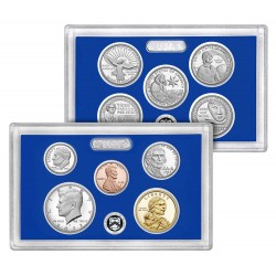 . 2022 UNITED STATES MINT PROOF SET @NICKEL@ ESTADOS UNIDOS 1+5+10+25 Cts. + 1/2 DOLAR + 1 DOLAR 2022 + 5x 1/4 DOLAR 2022 S