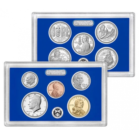 . 2024 UNITED STATES MINT PROOF SET @NICKEL@ ESTADOS UNIDOS 1 CENTAVO a 1 DOLAR 2024 S + 5 x 1/4 DOLAR 2024 S