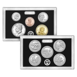 2017 UNITED STATES MINT SILVER PROOF SET @PLATA@ 10 COINS ESTADOS UNIDOS 1+5+10+10+25 CENTAVOS + 1/2 DOLAR 2017 + 1 DOLAR 2017
